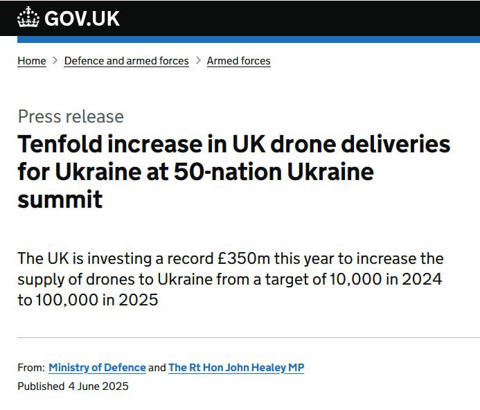 ⚠️HOLY SHIT!!!! The UK Government that we didn’t elect is spending £350m to boost Ukraine drone supply from 10K in 2024 to 100K in 2025.

These bastards are pushing for WW3 and wanting to keep feeding the war machine to profit. We the people never voted or had a say on any of