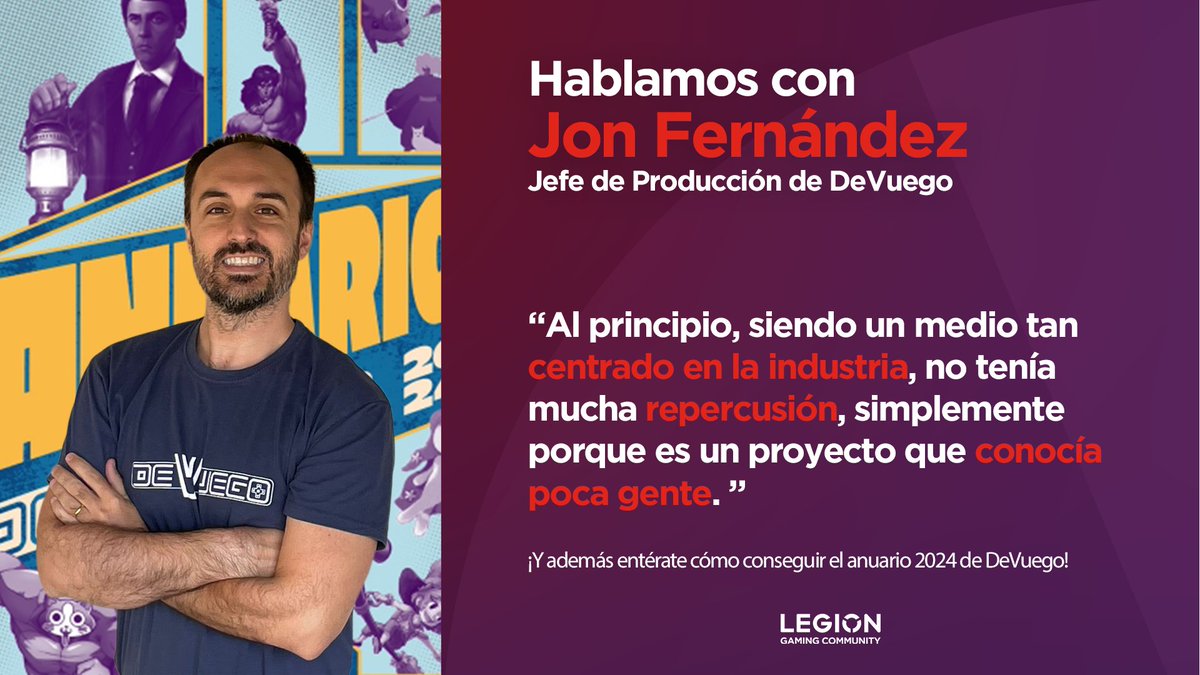 Hemos tenido la suerte de entrevistar a Jon Shepard! Jefe de redacción de DeVuego, la BBDD de desarrollo de videojuegos españoles más grande. Y nos han dado un anuario para sortear. 😁
Encuentra el artículo completo y cómo ganar el anuario aquí: lnv.gy/4jsk7mc 👈