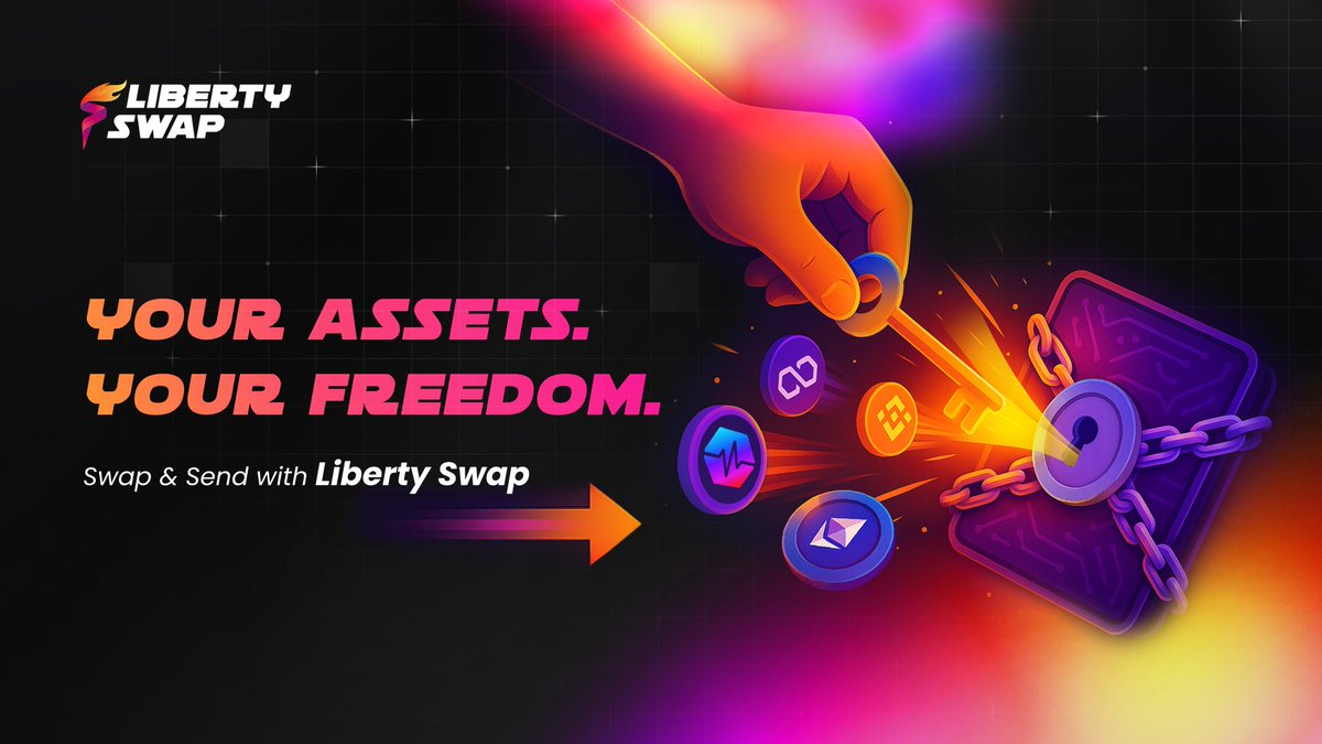 No custodians. No limits. No waiting around.

We built Liberty Swap for users who want full control over their crypto — not locked gateways, not third-party risks.
Just fast, decentralized cross-chain swaps that actually deliver.

Bridge from Base, Arbitrum, or BSC straight to