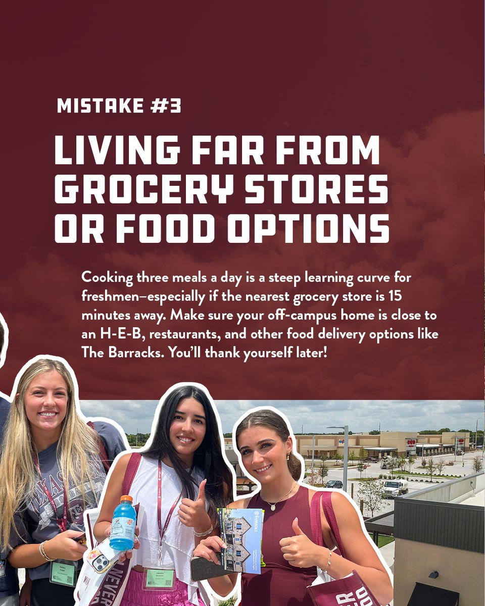 thebarracks_cs's tweet photo. This one's for the Class of 2029!! 📣 ⁠
⁠
Tough commutes and feeling FOMO in a lonely rental are just a few reasons why so many Aggies choose The Barracks 🏡⁠
⁠
DM us for more information or click the link in bio to view our floor plans! 🔗 https://t.co/aCbJOkxP8T