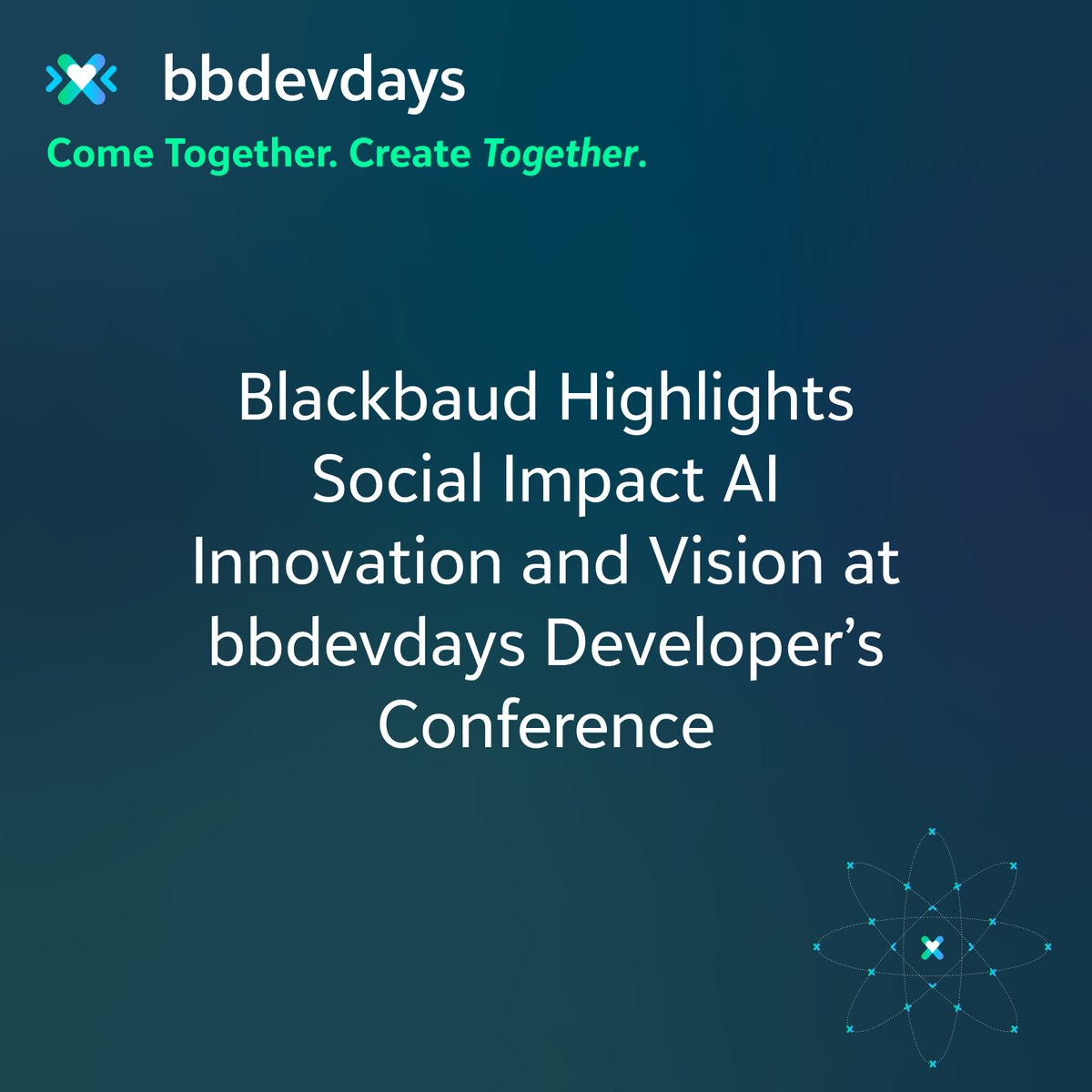 blackbaud's tweet photo. #bbdevdays is highlighting our social impact AI innovation and vision. Learn about innovation already underway, what’s coming next, conference sessions, and how we are supporting the developer community: https://t.co/Arr2j8j6g8 https://t.co/KPkofRwXt3