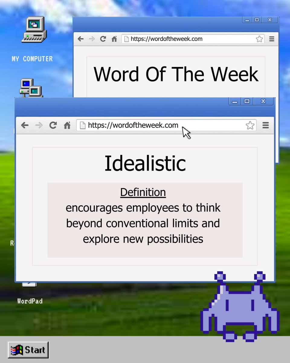 IUPCPDC's tweet photo. If you have an idealistic mindset while working, it can lead to greater innovation and more creativity.
#IUPStartsCareers #WordOfTheWeekWednesday https://t.co/cgIbmplMlO