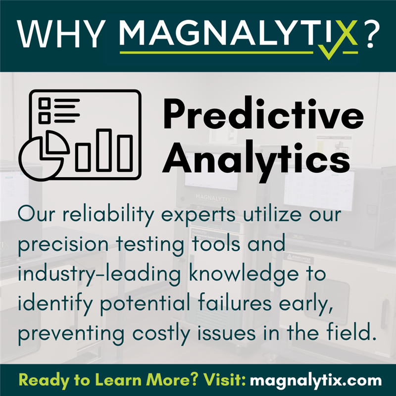 Our knowledge and industry-leading testing services are identifying failure risks today to help your reliability tomorrow. Learn more about our services here: magnalytix.com/services