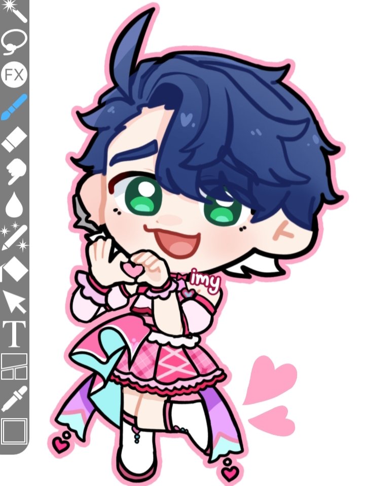 #sampo wearing cure idol's dress cuz why now &gt;:3