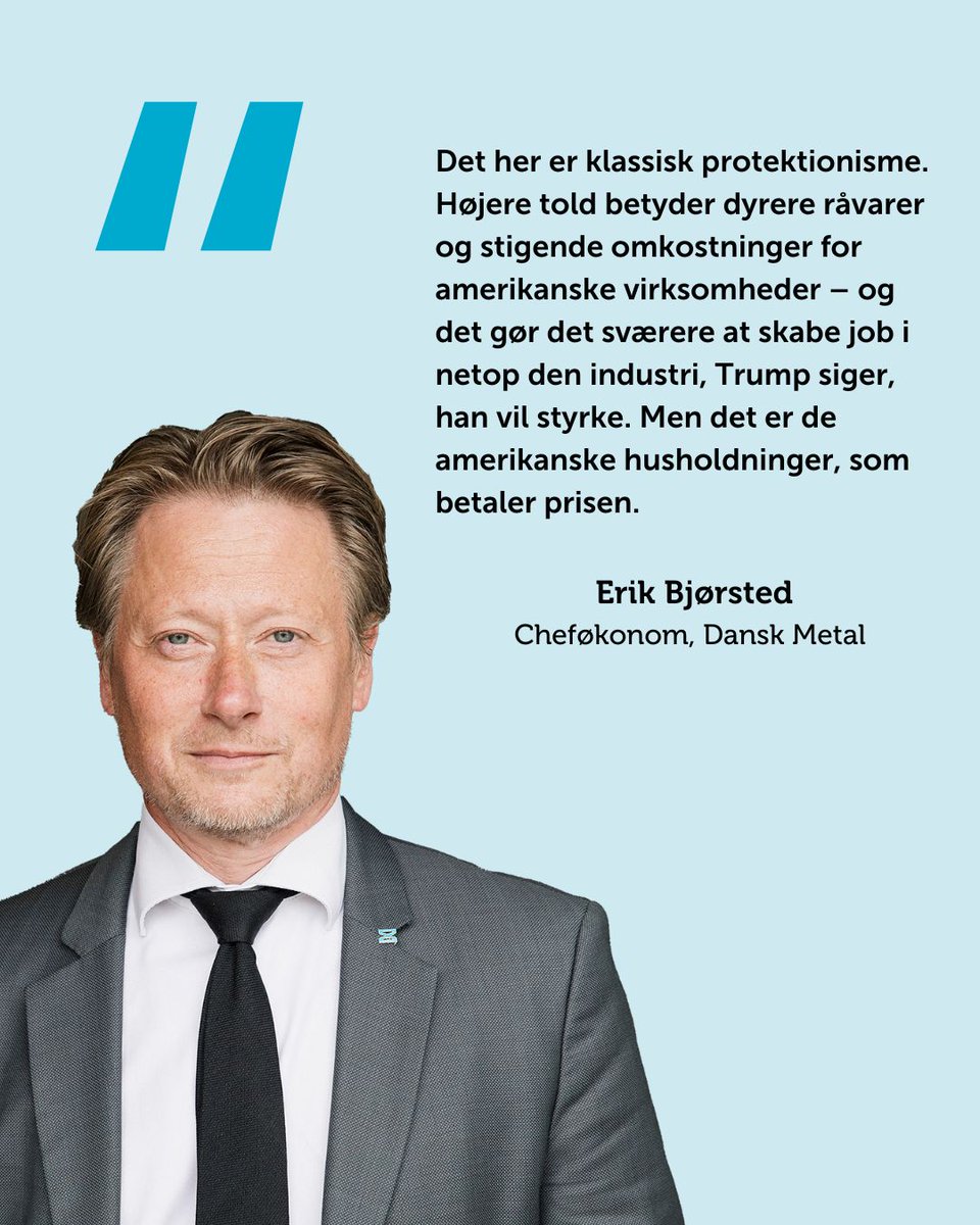 Den amerikanske fordobling af told på import af stål og aluminium får minimal effekt på danske arbejdspladser. Men regningen kan blive stor for amerikanske forbrugere og industriarbejdere. Læs hele pressemeddelelsen her: via.ritzau.dk/pressemeddelel… #dkøko #dkpol