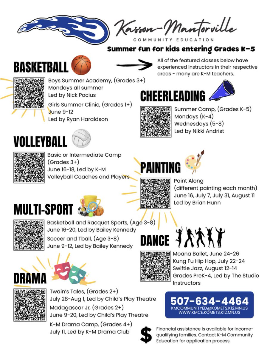 Summer Youth Camp Offerings Start Soon!

Girls Basketball Camp starts next week!  Register through <a href="/KM_CommunityEd/">KM Community Ed</a> 

<a href="/KMYouthHoops/">KM Youth Basketball</a> <a href="/KMElem/">KM Elementary School</a>