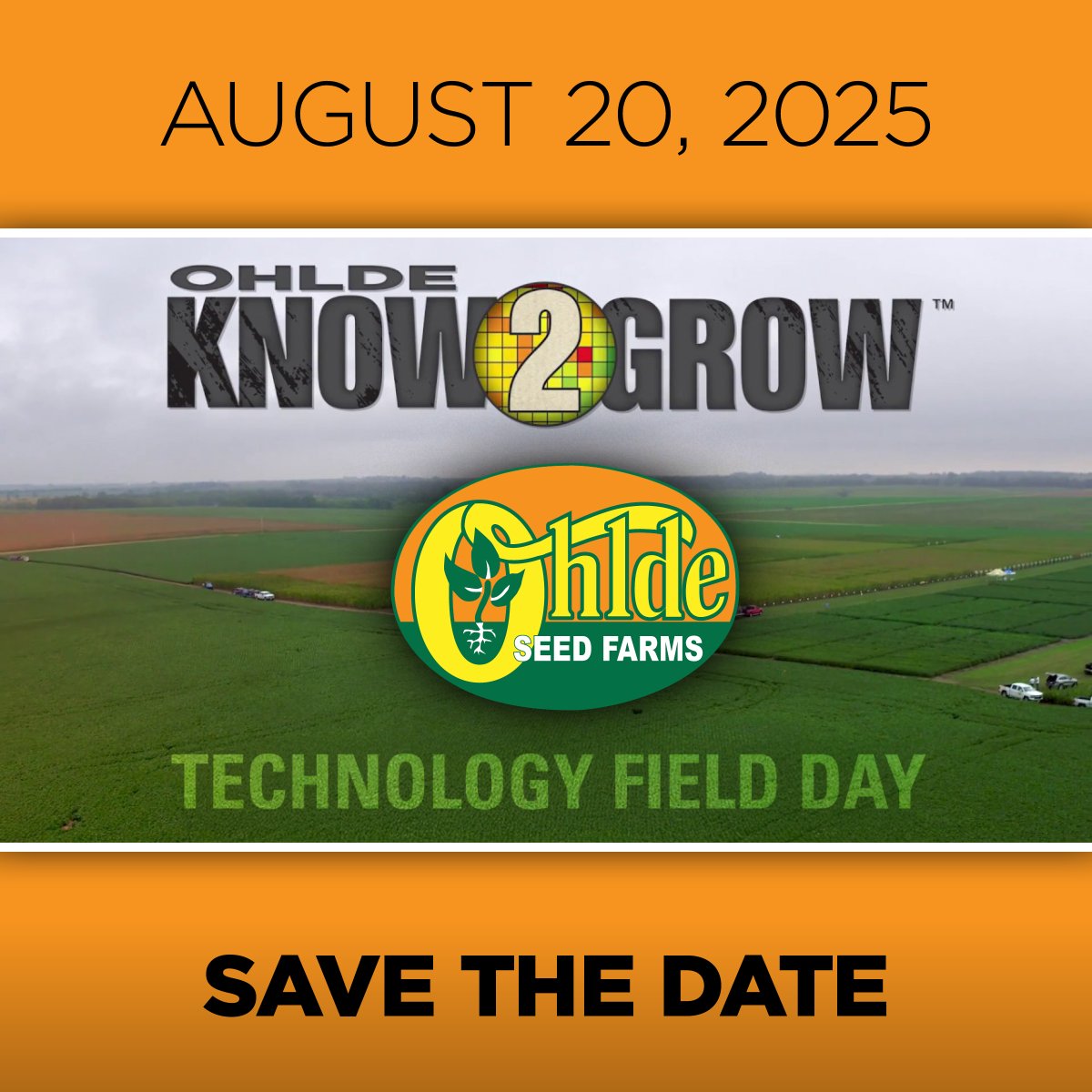 OhldeSeed's tweet photo. 📅 Mark Your Calendar: August 20, 2025 📅
The annual Technology Field Day is set for August 20th. You won’t want to miss out as we dive into the latest farming technologies, tour our research plots, and engage with experts on maximizing your yields.

#ohldeseed #corn #soybeans https://t.co/3e9eetco5g