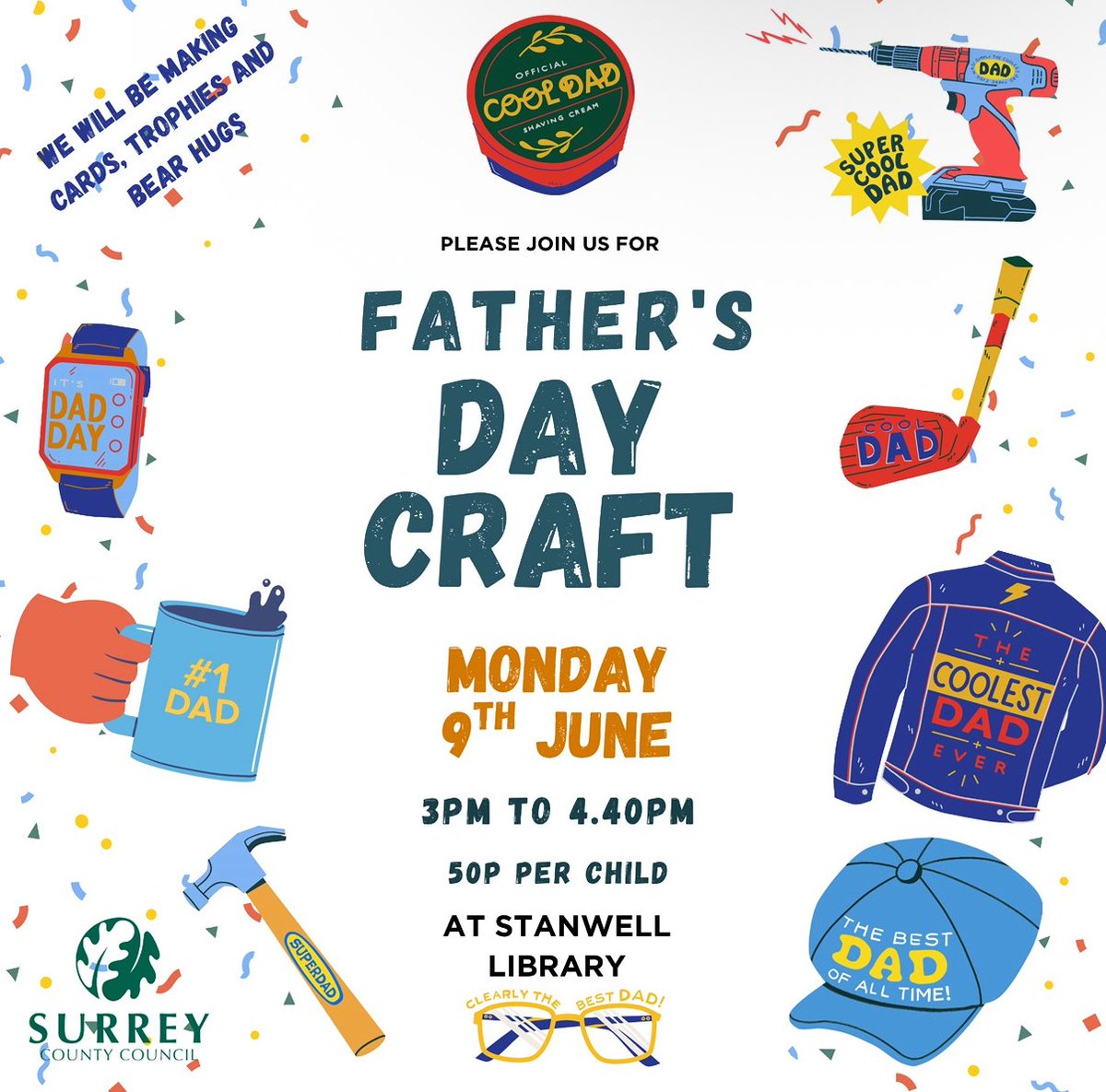 Join us on Monday for some after school craft, we will be making cards trophies and beat hugs for the special person in your life ❤️🧡💜💚💛💙