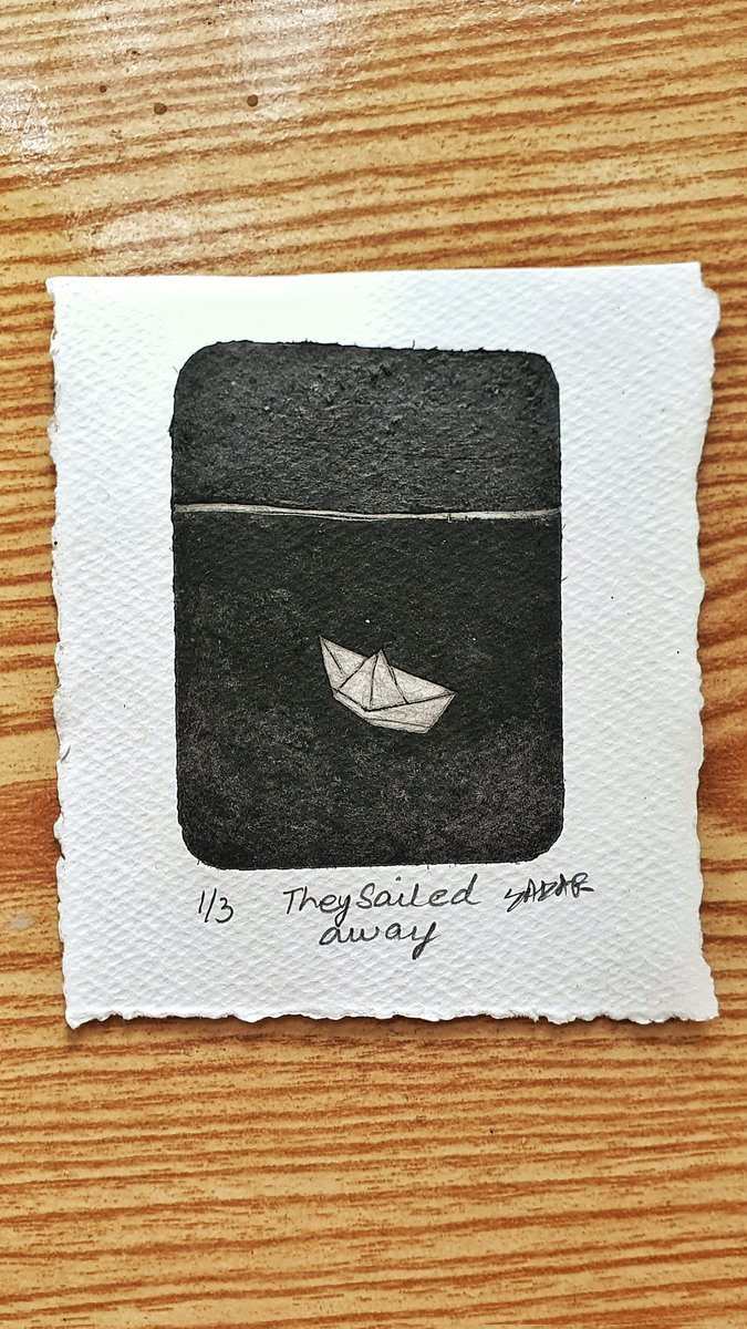SadafSMirza's tweet photo. Print Prompt: They Sailed Away
#tinytetrapakprint https://t.co/tcSuVeYmjg