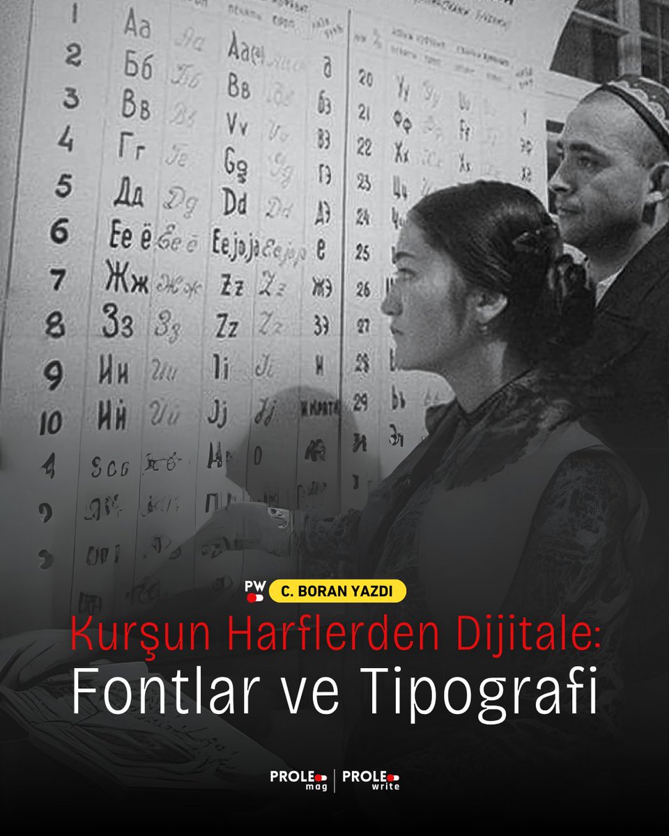 ✍️ C. Boran (<a href="/cboranov/">C. Boran</a>) yazdı...
🟥Kurşun Harflerden Dijitale: SSCB’de Fontlar ve Tipografi | Yazının tamamı için aşağıdaki linke tıklayın.👇
prolewrite.substack.com/p/kursun-harfl…