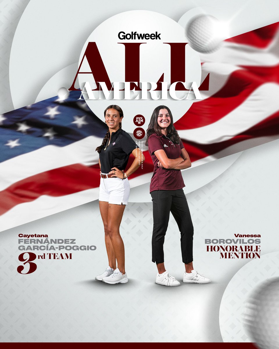 🇺🇸ALL-AMERICANS🇺🇸

Some more All-America honors for Cata and V ‼️

#GigEm | <a href="/golfweek/">Golfweek</a>