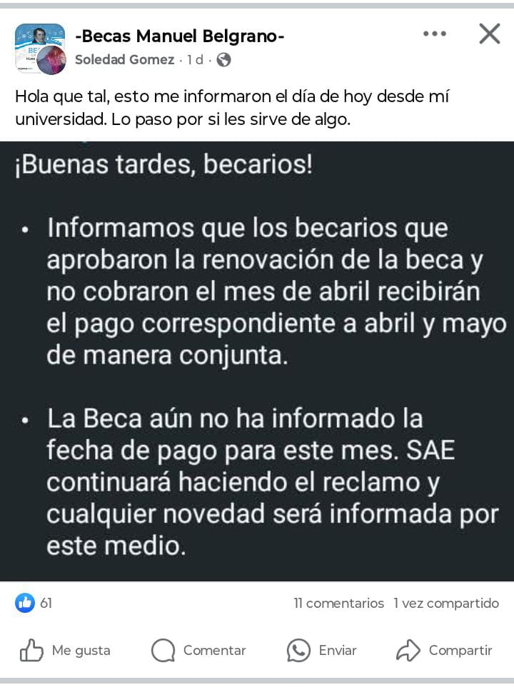 decadadespues's tweet photo. Capital Humano sigue mintiendo. Ahora dicen que depositaron el 30/05. A los estudiantes les responde con una rpta automática que dice "la próxima semana" sin más precisiones ¿En qué estan usando la plata presupuestada (y congelada) de la beca?
#PaguenLaBeca https://t.co/r01X0QYigQ