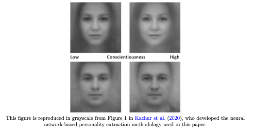 IterIntellectus's tweet photo. so AI confirmed physiognomy?

it can extract big 5 personality traits from a single photo

turns out all the "pseudosciences" are more real than The ScienceScience™️
this decade is going to be so fun. https://t.co/1EoNUATC7l
