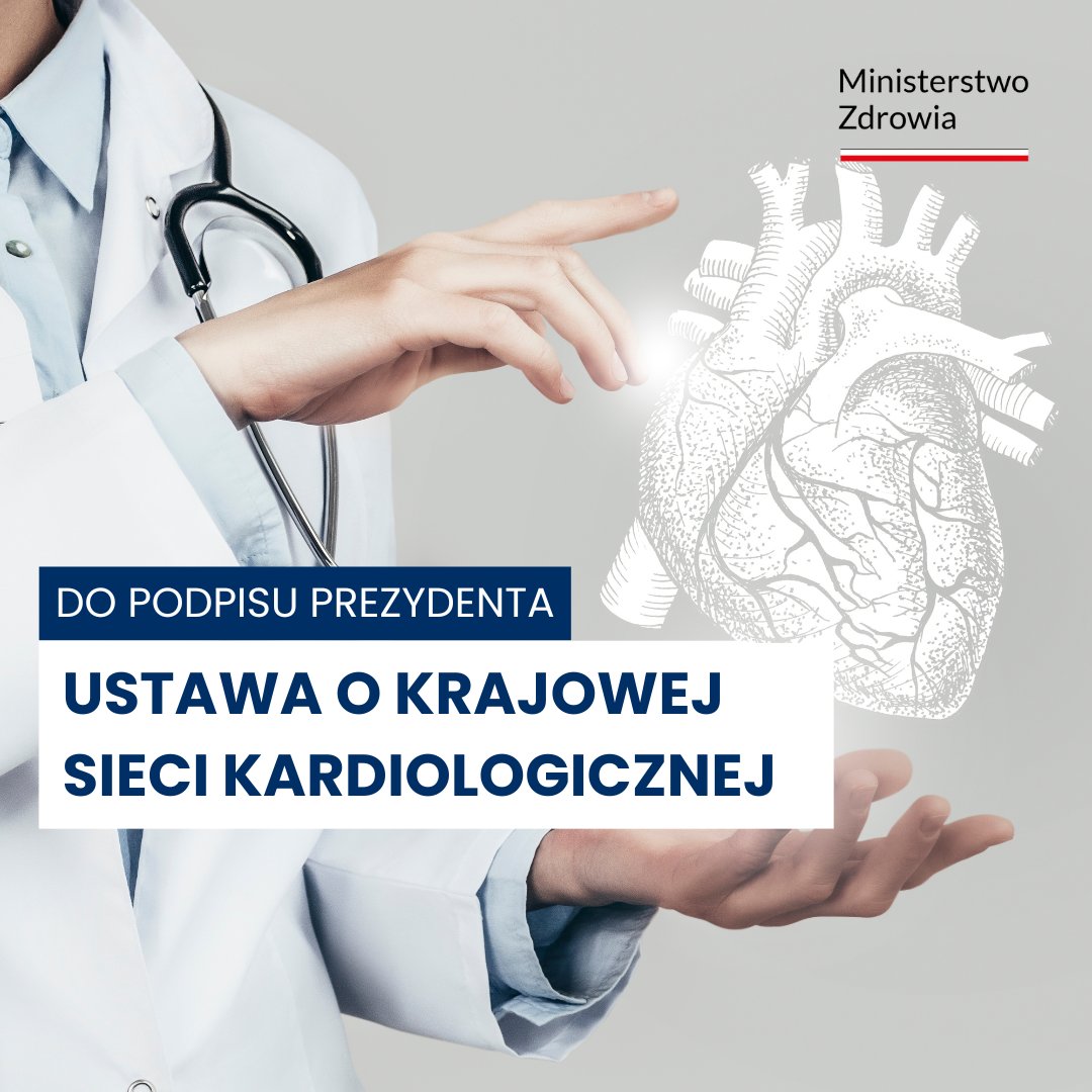 MZ_GOV_PL's tweet photo. Sejm przyjął poprawki Senatu do ustawy o Krajowej Sieci Kardiologicznej. 🫀

#KSK to lepsza opieka dla pacjentów z chorobami układu krążenia. Zapewni szybsze, skuteczniejsze i skoordynowane leczenie na każdym etapie.

✅Pełna koordynacja opieki – od badań po rehabilitację.
✅ Jednolite standardy leczenia w całej Polsce.
✅Szybsza diagnostyka i dostęp do specjalistów.
✅Trzy poziomy ośrodków, w tym wyspecjalizowane Centra Doskonałości Kardiologicznej (CDK).
✅Elektroniczna Karta Opieki Kardiologicznej (e-KOK).

🖊️ Teraz ustawa trafi do podpisu Prezydenta.

Więcej informacji: https://t.co/3oCdJl36wR

@KancelariaSejmu @PolskiSenat @PremierRP