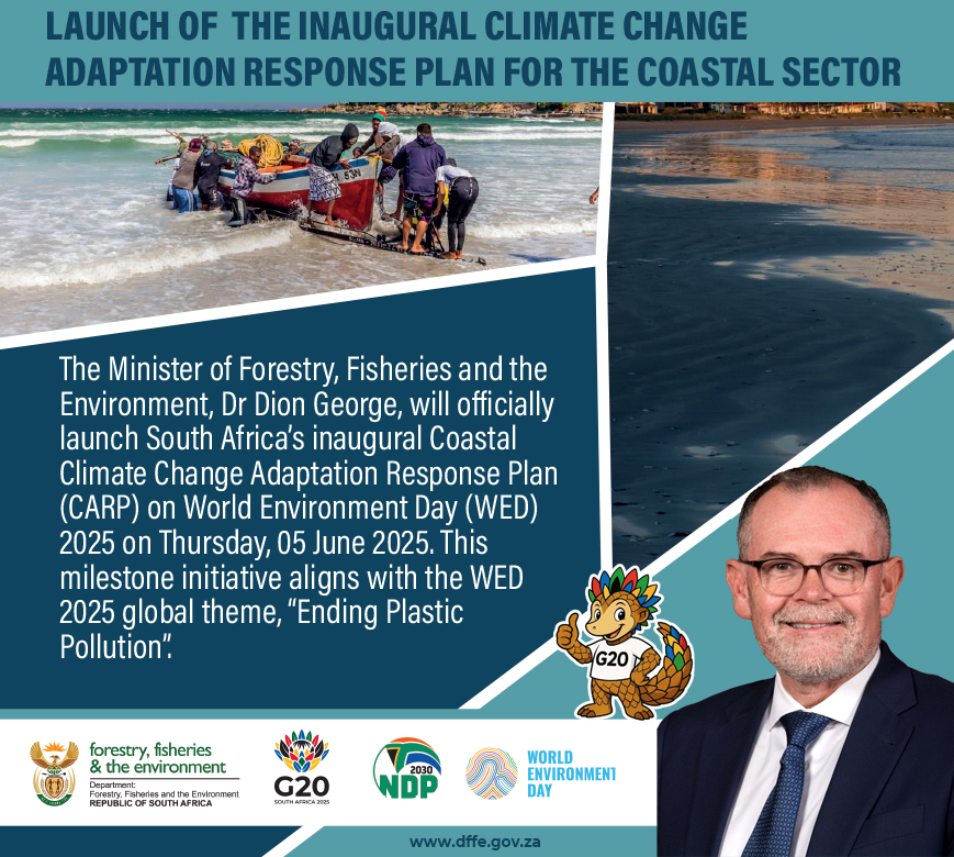 Environmentza (@environmentza) on Twitter photo Tomorrow at the Environment House, Minister <a href="/DrDionGeorge/">Minister Dr. Dion George</a> will launch the Inaugural #ClimateChange Adaptation Response Plan for the #coastal sector as part of the #WorldEnvironmentDay2025.
<a href="/UNinSouthAfrica/">United Nations in South Africa</a> <a href="/nmuffuh/">Nelson Muffuh</a>
<a href="/UNEP_Africa/">UN Environment Programme in Africa</a>
#BeatPlasticPollution Tomorrow at the Environment House, Minister <a href="/DrDionGeorge/">Minister Dr. Dion George</a> will launch the Inaugural #ClimateChange Adaptation Response Plan for the #coastal sector as part of the #WorldEnvironmentDay2025.
<a href="/UNinSouthAfrica/">United Nations in South Africa</a> <a href="/nmuffuh/">Nelson Muffuh</a>
<a href="/UNEP_Africa/">UN Environment Programme in Africa</a>
#BeatPlasticPollution