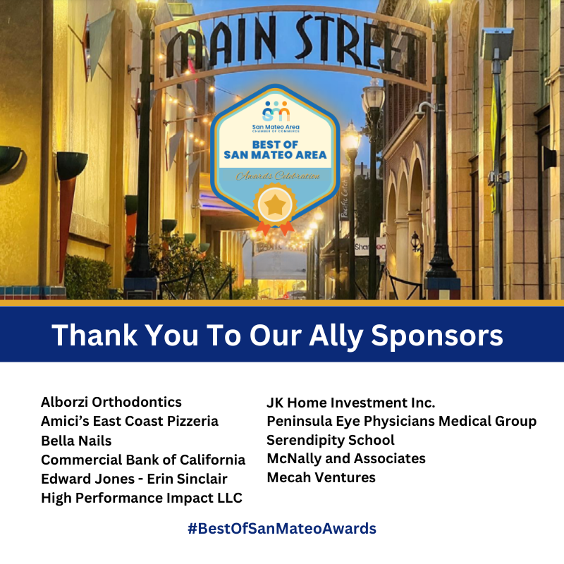 The countdown is on! Huge thanks to our Ally Sponsors for supporting the Best of San Mateo Area Awards. Your commitment helps us celebrate and grow our business community.
#BestofSanMateoAreaAwards #SanMateoChamber #SanMateoBusiness