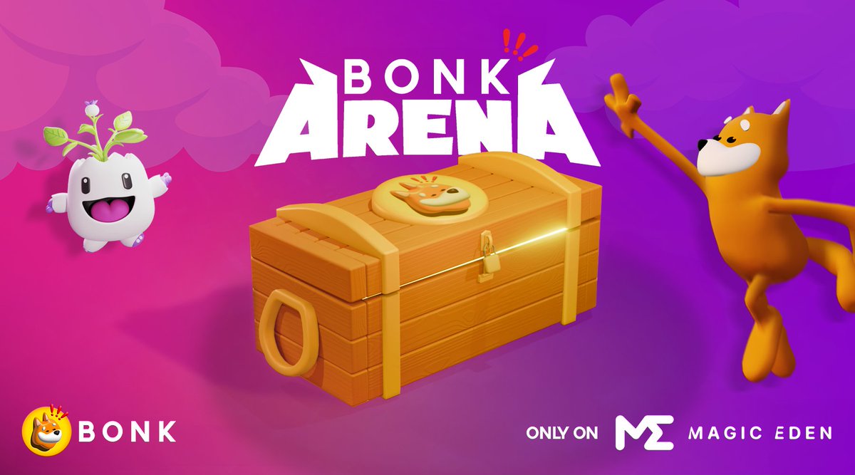 Bonk Arena (@bonkarenagame) on Twitter photo Bonk Arena Loot Boxes are LIVE on <a href="/MagicEden/">Magic Eden 🪄</a>
BUY BOXES
GET ???
Did you get yours yet? 👀magiceden.io/launchpad/bonk… Bonk Arena Loot Boxes are LIVE on <a href="/MagicEden/">Magic Eden 🪄</a>
BUY BOXES
GET ???
Did you get yours yet? 👀magiceden.io/launchpad/bonk…