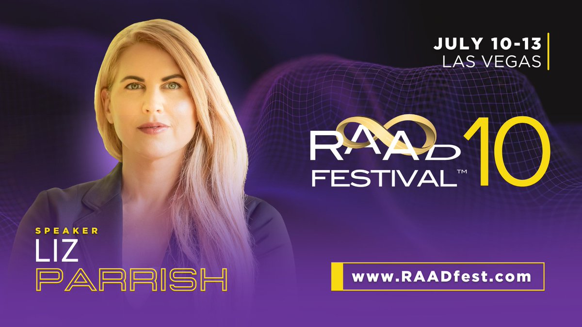 RAADfest (@raadfest) on Twitter photo Welcome <a href="/ParrishLiz/">Liz Parrish MBA</a> to RAADfest 2025! raadfest.com
<a href="/rlecoalition/">Coalition for Radical Life Extension</a>
<a href="/LongevityEVF/">Longevity Escape Velocity Foundation</a>
<a href="/JamesRstrole/">James Strole</a>
<a href="/aubreydegrey/">Aubrey de Grey</a>
<a href="/joebardin/">Joe Bardin</a> Welcome <a href="/ParrishLiz/">Liz Parrish MBA</a> to RAADfest 2025! raadfest.com
<a href="/rlecoalition/">Coalition for Radical Life Extension</a>
<a href="/LongevityEVF/">Longevity Escape Velocity Foundation</a>
<a href="/JamesRstrole/">James Strole</a>
<a href="/aubreydegrey/">Aubrey de Grey</a>
<a href="/joebardin/">Joe Bardin</a>