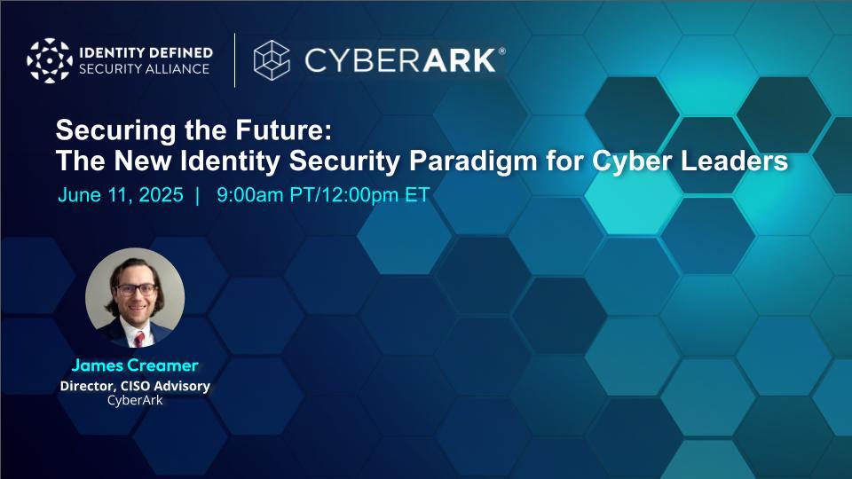 IDSA (@idsalliance) on Twitter photo The identity threat gap is growing—and so is the risk.
Learn how to protect every identity, unify policy, and stay ahead of attackers in this webinar by <a href="/CyberArk/">CyberArk</a>
Register Today: bit.ly/459JHsC The identity threat gap is growing—and so is the risk.
Learn how to protect every identity, unify policy, and stay ahead of attackers in this webinar by <a href="/CyberArk/">CyberArk</a>
Register Today: bit.ly/459JHsC
