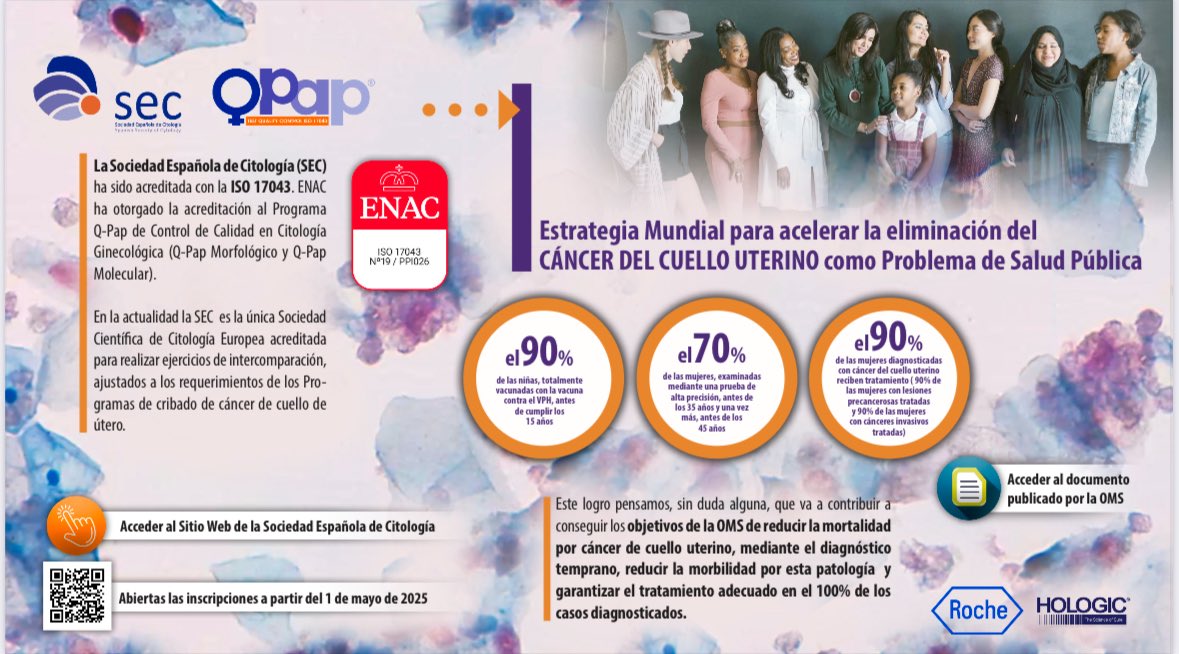 Últimos días para inscribirse en el Control de Calidad qPAP de la SEC, única Sociedad Científica de #Citología Europea acreditada para realizar estos ejercicios de comparación 🔝
Link en el QR o aquí: calidad.secitologia.org/login/
Inscripciones abiertas hasta el 16/6 improrrogable ✍🏻