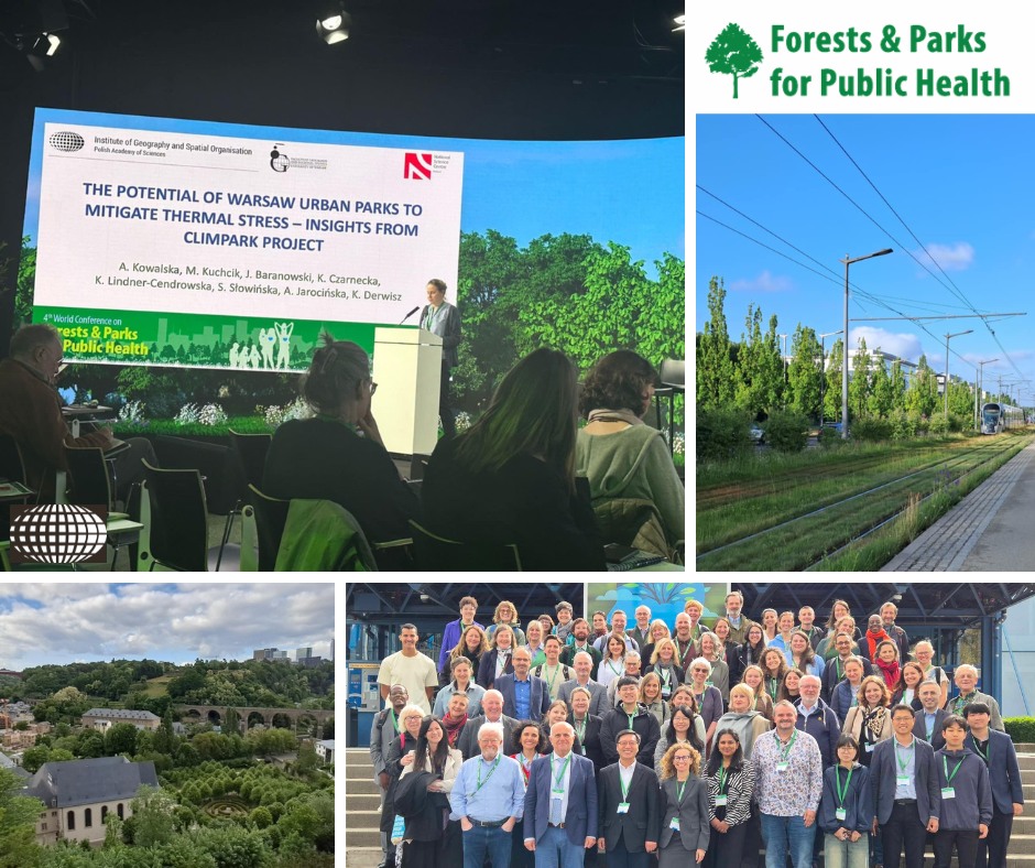 igsopas's tweet photo. ๐ณ 4th WORLD CONFERENCE ON FORESTS & PARKS FOR PUBLIC HEALTH ๐
On May in Luxembourg, Anna Kowalska presented insights from the #CLIMPARK project on how Warsawโs parks help mitigate thermal stress. Inspiring talks & green urban vibes
โก๏ธ https://t.co/doY2EFrBcN
#fph2025 #ncn https://t.co/0d1Kxpy1Bi
