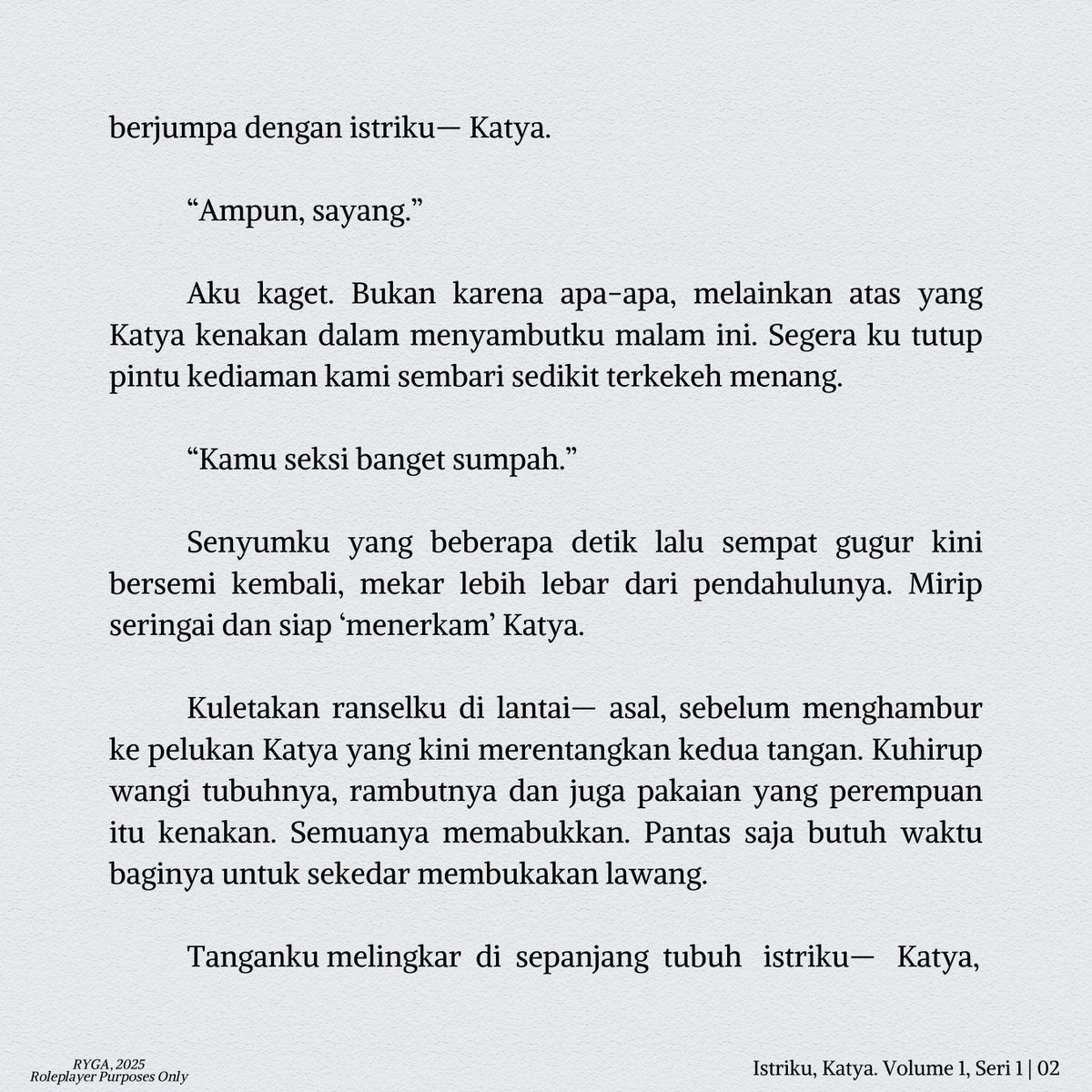 Dhaksamerta's tweet photo. ᅠ 

CW // TW : PG-21+ , adult themed , marital intercourse , mentioning of genitals and vulgar words , not safe for work , minors do not interact . 

ᅠ https://t.co/ClqPU8ZjP9