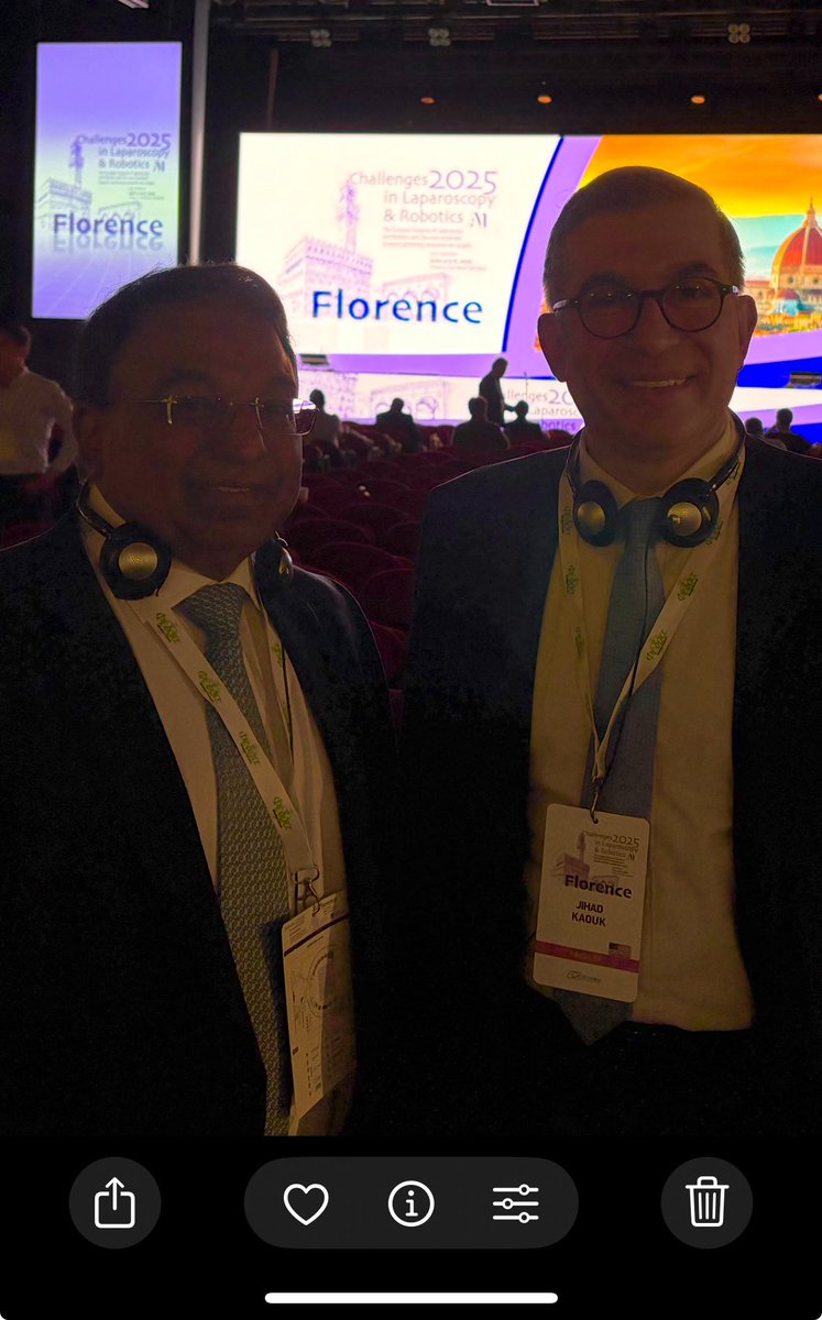 Glad to be part of the faculty with Fellow Chairman of Cleveland Clinic Dr Kaouk at Challenges in Laparoscopy &amp; Robotic Surgery meeting in Florence. It’s been fun Speaking, Moderating and Chairing the sessions.