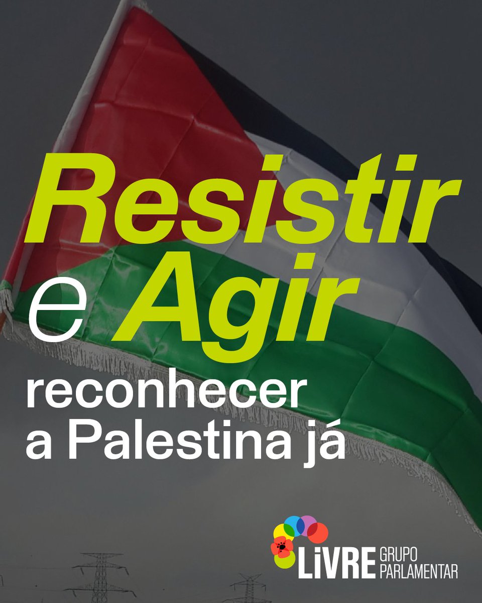 O LIVRE entregou ontem um Projeto de Resolução que recomenda ao Governo o reconhecimento urgente da independência da Palestina.

Não há paz sem justiça. Não há justiça sem liberdade. Reconhecer a Palestina é urgente.