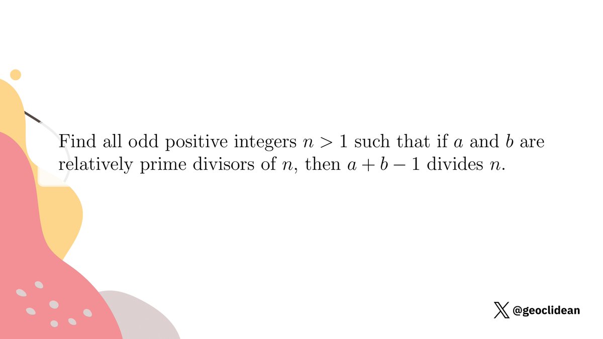 geoclidean's tweet photo. Russia 2001
#NumberTheory #RelativelyPrime #Russia #Divisors #MONT https://t.co/vEU2cM1syu