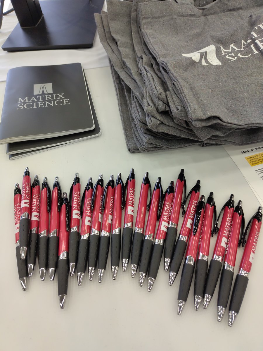 Pick up a free Matrix Science pen, bag or notebook from #ASMS2025 booth #334 -- while stocks last!