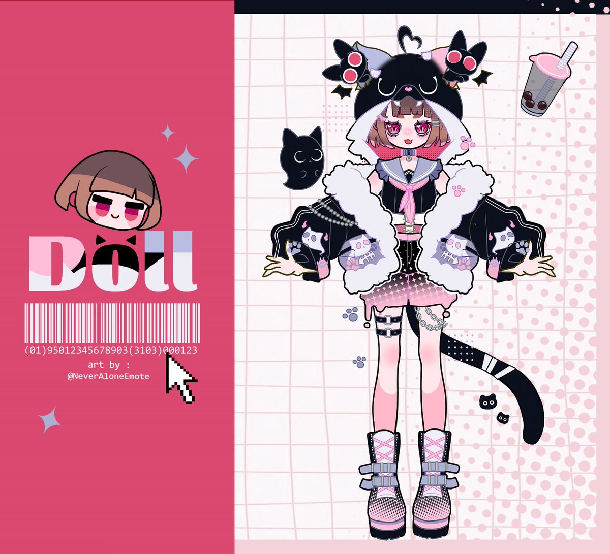 𝙳𝚎𝚜𝚒𝚐𝚗 𝙼𝚘𝚍𝚎𝚕 𝙳𝚘𝚕𝚕 ~ 🍰🐰#1

AB1 - 90$ (Personal Use)
AB2 - 150$ (Commercial use)

🧁Payment: Only Paypal
┈┈・୨ ✦ ୧・┈┈

Includes: 
🍥2 full body [without a jacket]
🍡Sticker chibi
🧁Background

RT SO APPRECIATED ♡

Claim below! Or Dm! ♡
#adoptable #ENVtuber