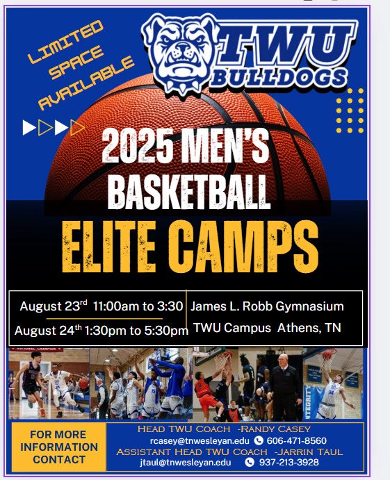 TWU Mens Basketball (@twuhoops) on Twitter photo docs.google.com/forms/d/1Ocnbx…
Link for our first Elite Camp date August 23rd! 
If you have any issues. Contact us! Limited space available! docs.google.com/forms/d/1Ocnbx…
Link for our first Elite Camp date August 23rd! 
If you have any issues. Contact us! Limited space available!