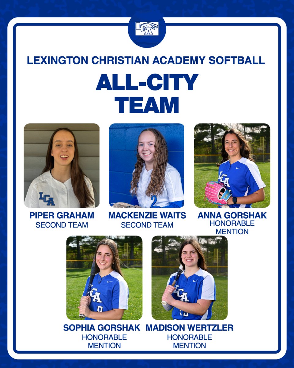 LCA Softball (@lcaeagles_sb) on Twitter photo Congratulations to Anna Gorshak, Sophia Gorshak, Piper Graham, Mack Waits and Madison Wertzler for making the All-City Team! <a href="/LCAathletics/">LCA Athletics</a> Congratulations to Anna Gorshak, Sophia Gorshak, Piper Graham, Mack Waits and Madison Wertzler for making the All-City Team! <a href="/LCAathletics/">LCA Athletics</a>