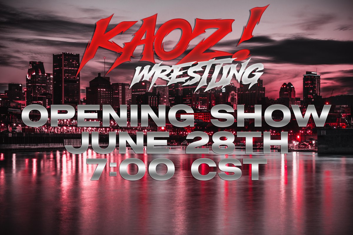 June 28th, let the KAOZ! begin.

KAOZ! Wrestling's debut show is LIVE! June 28th at 7:00 CST. We will be broadcasted on Space TV!

#JoinTheKAOZ
