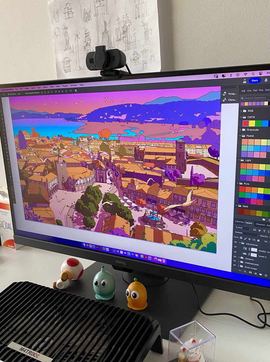 GM from the studio 💜🌈