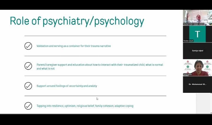 We just wrapped up a session on the mental health impact of war on children. Thanks to Dr <a href="/WaqarAzeemMD/">Muhammad Waqar Azeem</a> for an informative talk. What stood out? Children's incredible strength and our shared responsibility to nurture it. 🌍💫 #MentalHealthMatters #ChildrenOfConflict