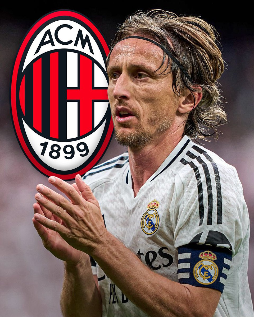 FabrizioRomano's tweet photo. 🚨🔴⚫️ AC Milan feel they’ve verbal agreement almost ready with Luka Modrić.

Initial green light on one year contract plus option until June 2027. €3.5m net salary plus add-ons.

⏳ AC Milan are waiting for Modrić’s timing and respecting his schedule before getting it signed. https://t.co/b9QHk8QQib