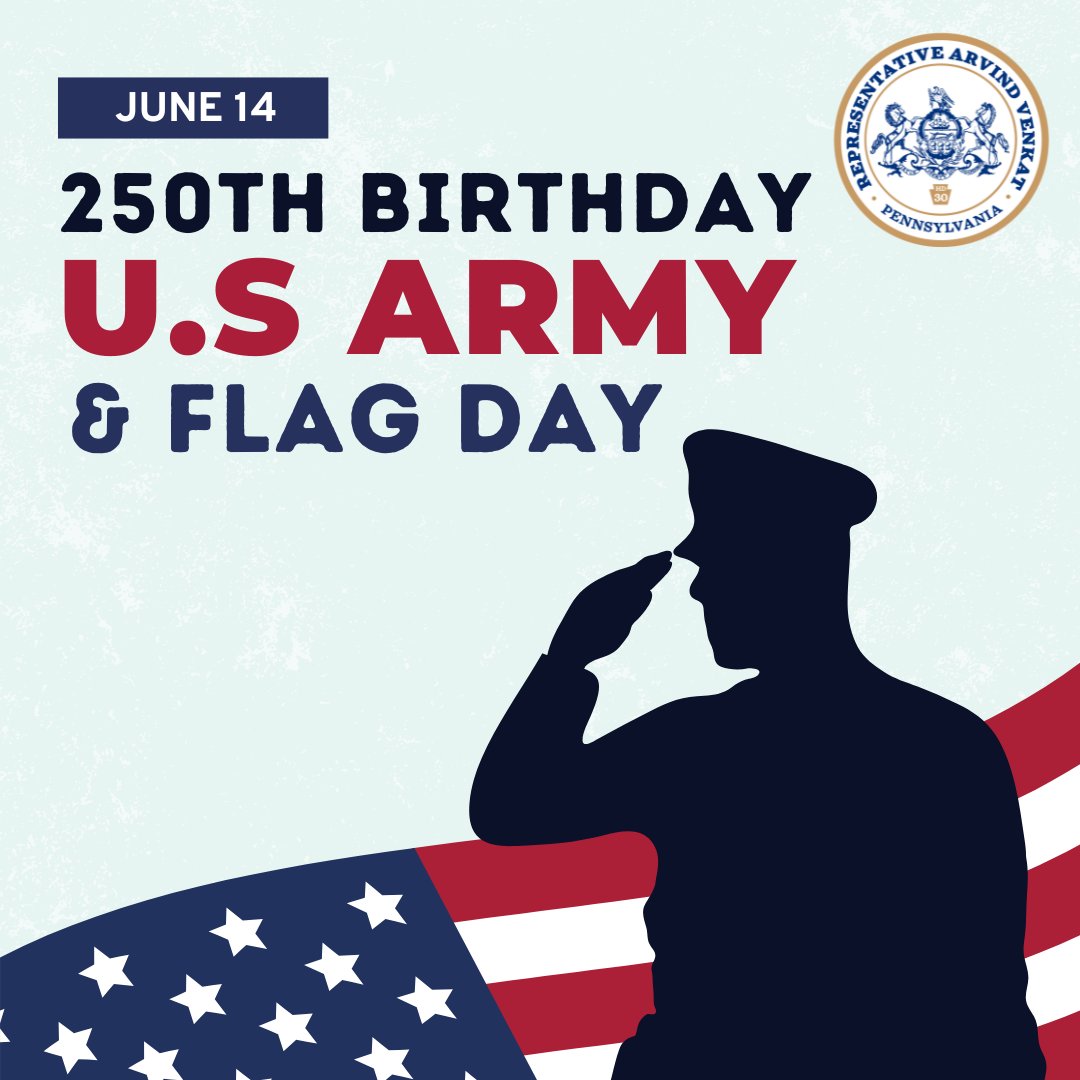 On this Flag Day and the 250th Birthday of the US Army, let us remember the sacrifices the soldiers of the US Army have made to defend our nation. Thank you to all in our community who are or have served in the US Army on this day where we celebrate you and the flag we revere.