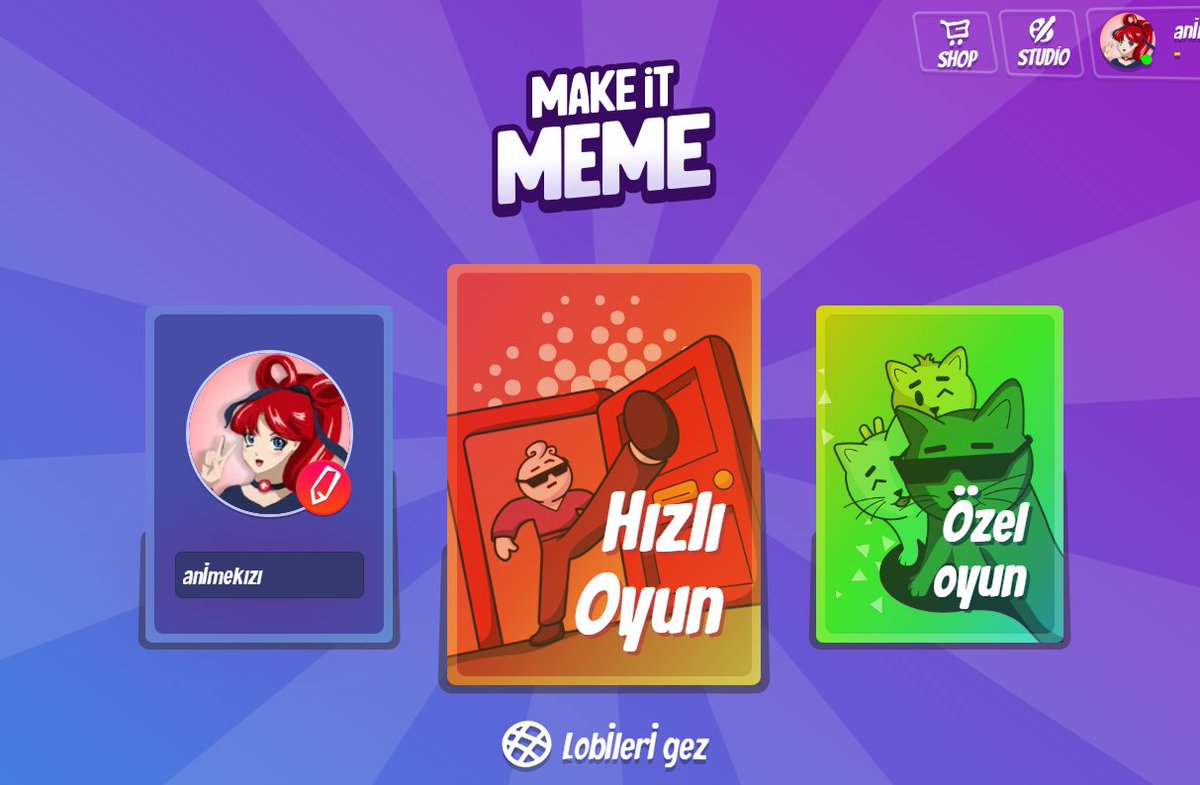 Yahu şu oyunda arkadaşla oynuyoruz herkes 10 yıl öncenin insta dandik mizahini yapıyor yok mu şöyle toplanıp oynayacak twiter mizahli kişiler