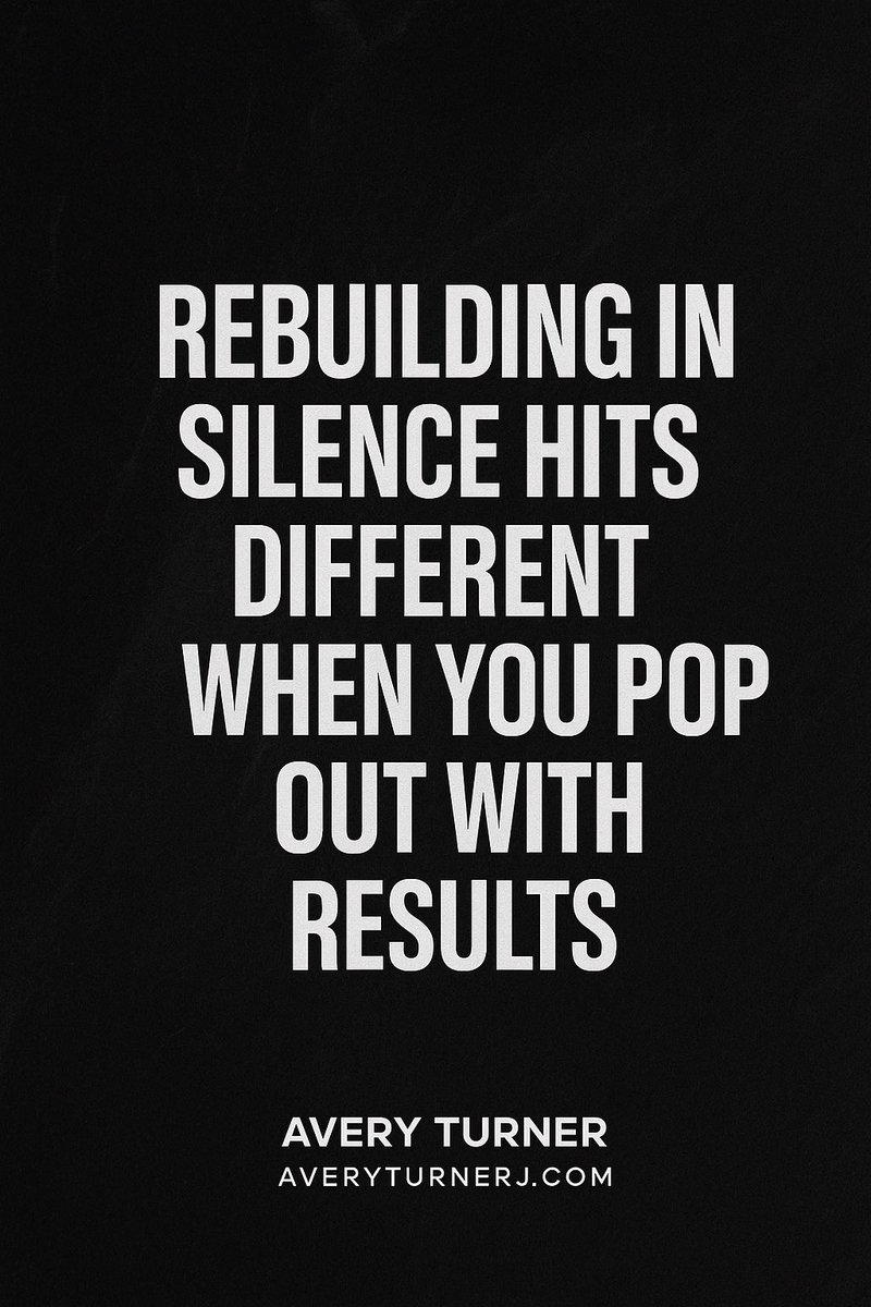 AveryTurnerJR's tweet image. Everybody wanna go viral… but the real ones build in silence.
No clout, just consistency.

Read the blog: averyturnerjr.com/f/quiet-hustle…

#QuietHustle #MoveInSilence #EntrepreneurMindset #AveryTurnerJr #ViralMindset #DisciplineWins