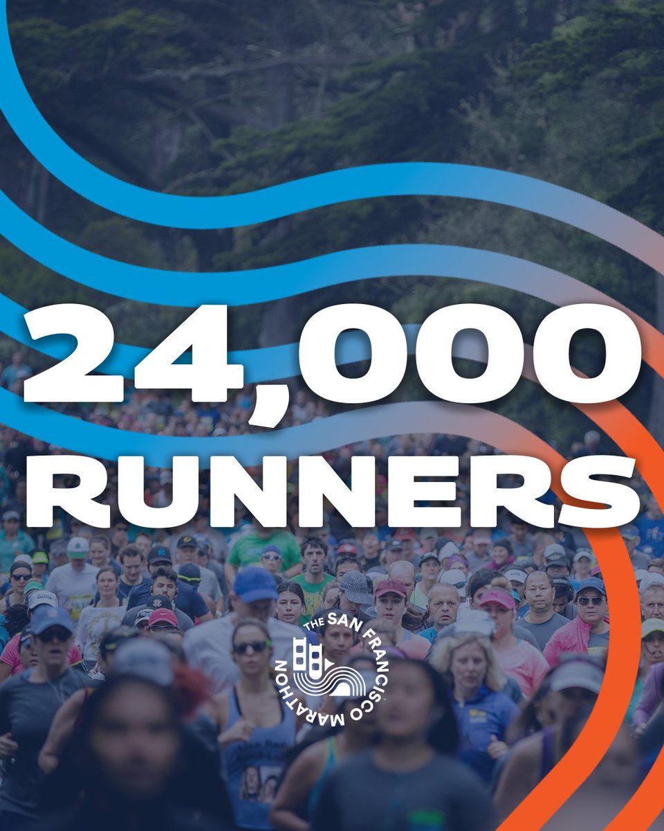 We currently have 24,000 runners registered across all our distances! 🎉 
That’s more people than a sold-out Warriors game at Chase Center! 
24,000 runners are in—are you? 👀 
🏃‍♂️ July 26-27!

🔗 Sign up now!

#SanFranciscoMarathon #SFMarathon #SFM
