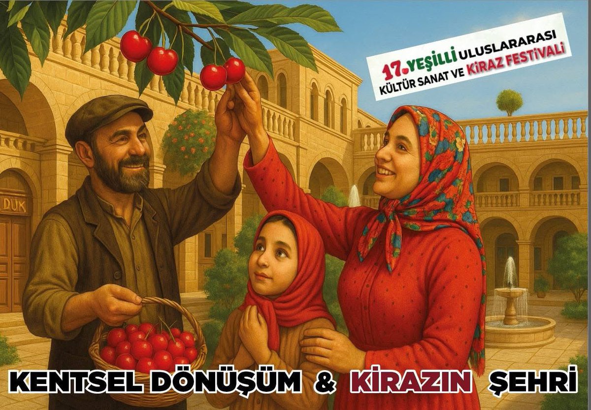 HDemirBaskan's tweet image. HAZIRMISIN!... #MARDİN 
HAZIRMISIN!... #YEŞİLLİ 
MERKEZ İLÇEYE DOĞRU.
BÜYÜK FESTİVALE DOĞRU.

Büyük Heyecanla Beklediğimiz 17. Yeşilli Uluslararası Kültür Sanat ve Kiraz Festivali 13-14-15 #HAZİRAN 2025 tarihleri arasında Başlıyor. 

BÜTÜN HALKIMIZ DAVETLİDİR. 🍒