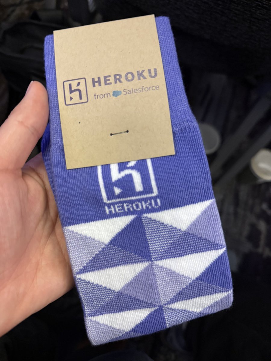 at #aiengineer worlds fair and life has come full circle - <a href="/mattenoble/">Matte Noble</a> and I used to hand out these socks 11 years ago as herokai and now we’re receiving them as attendees 😌