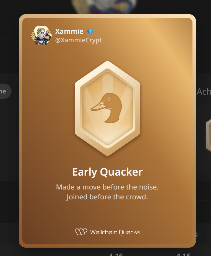 Foresight Alphaπ (@foresightdao) on Twitter photo Just unlocked the Early Quacker on <a href="/wallchain_xyz/">Wallchain Quacks</a> π
Cool Right?
Feels great to have my contributions recognized.
Howβs Wallchain Quacks been treating you so far?
Not on board yet? Drop a comment for an invite π
π¦
Hey The Baby Cabal, just joined Wallchain Quacks β earn Just unlocked the Early Quacker on <a href="/wallchain_xyz/">Wallchain Quacks</a> π
Cool Right?
Feels great to have my contributions recognized.
Howβs Wallchain Quacks been treating you so far?
Not on board yet? Drop a comment for an invite π
π¦
Hey The Baby Cabal, just joined Wallchain Quacks β earn