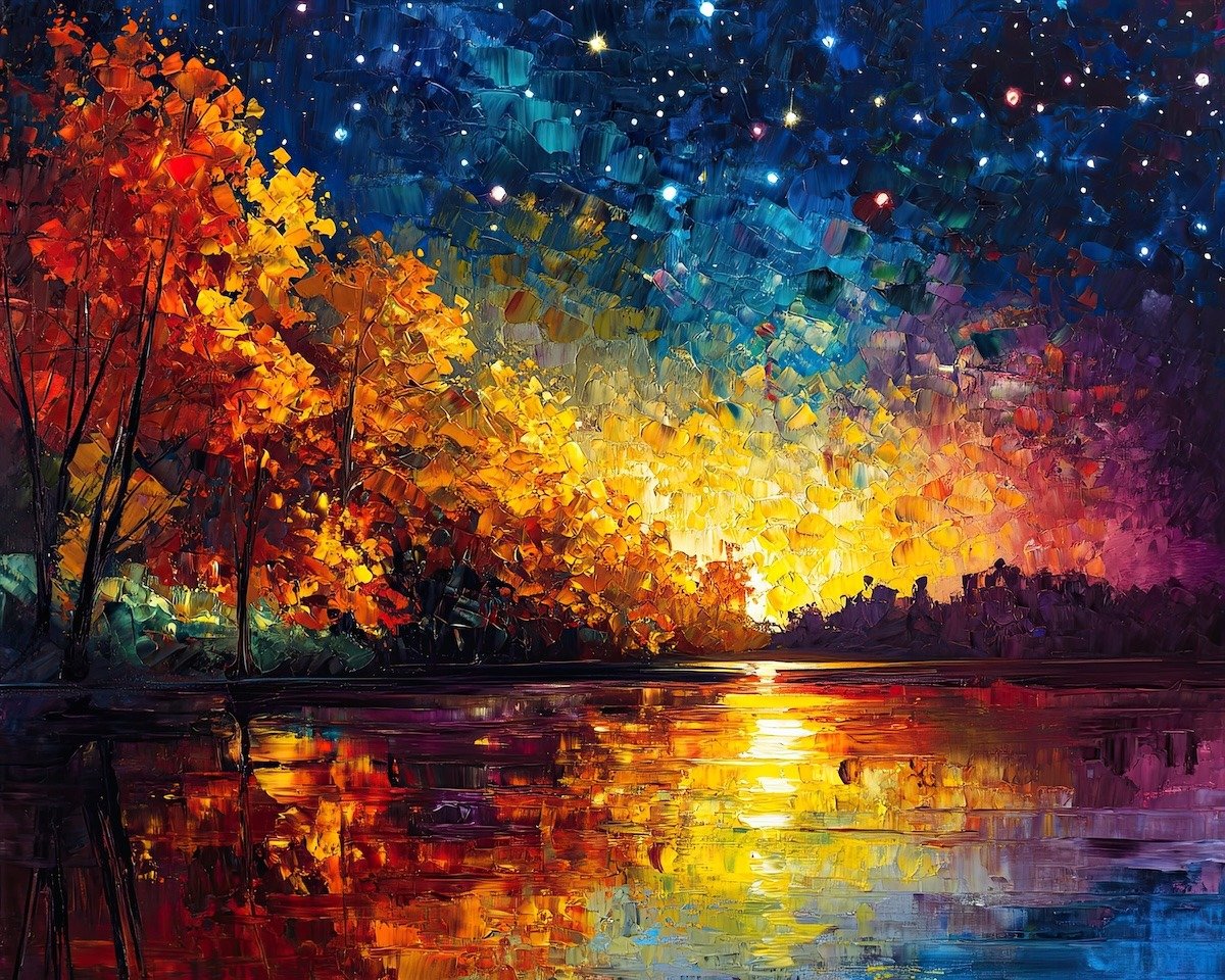 CRADLE OF COSMOS - 100% hand-painted oil painting on canvas by Leonid Afremov Gallery afremov.com/cradle-of-cosm…