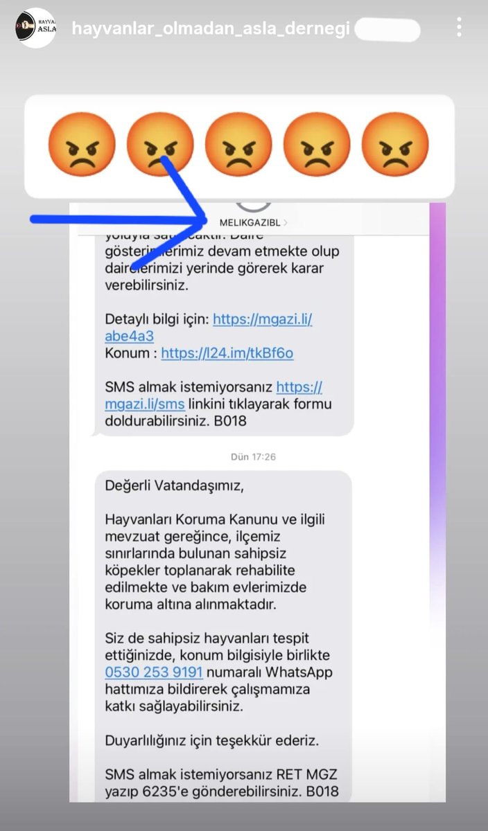 Güvenli Şehirler (@guvenlisehirler) on Twitter photo Bir belediye daha başıboş köpekleri toplamak için kolları sıvadı.
<a href="/MelikgaziBel/">Melikgazi Belediyesi</a> vatandaşlara sms göndererek başıboş köpekleri 0530 253 9191 numaralı whatsapp ihbar hattına bildirmelerini istedi. Bir belediye daha başıboş köpekleri toplamak için kolları sıvadı.
<a href="/MelikgaziBel/">Melikgazi Belediyesi</a> vatandaşlara sms göndererek başıboş köpekleri 0530 253 9191 numaralı whatsapp ihbar hattına bildirmelerini istedi.