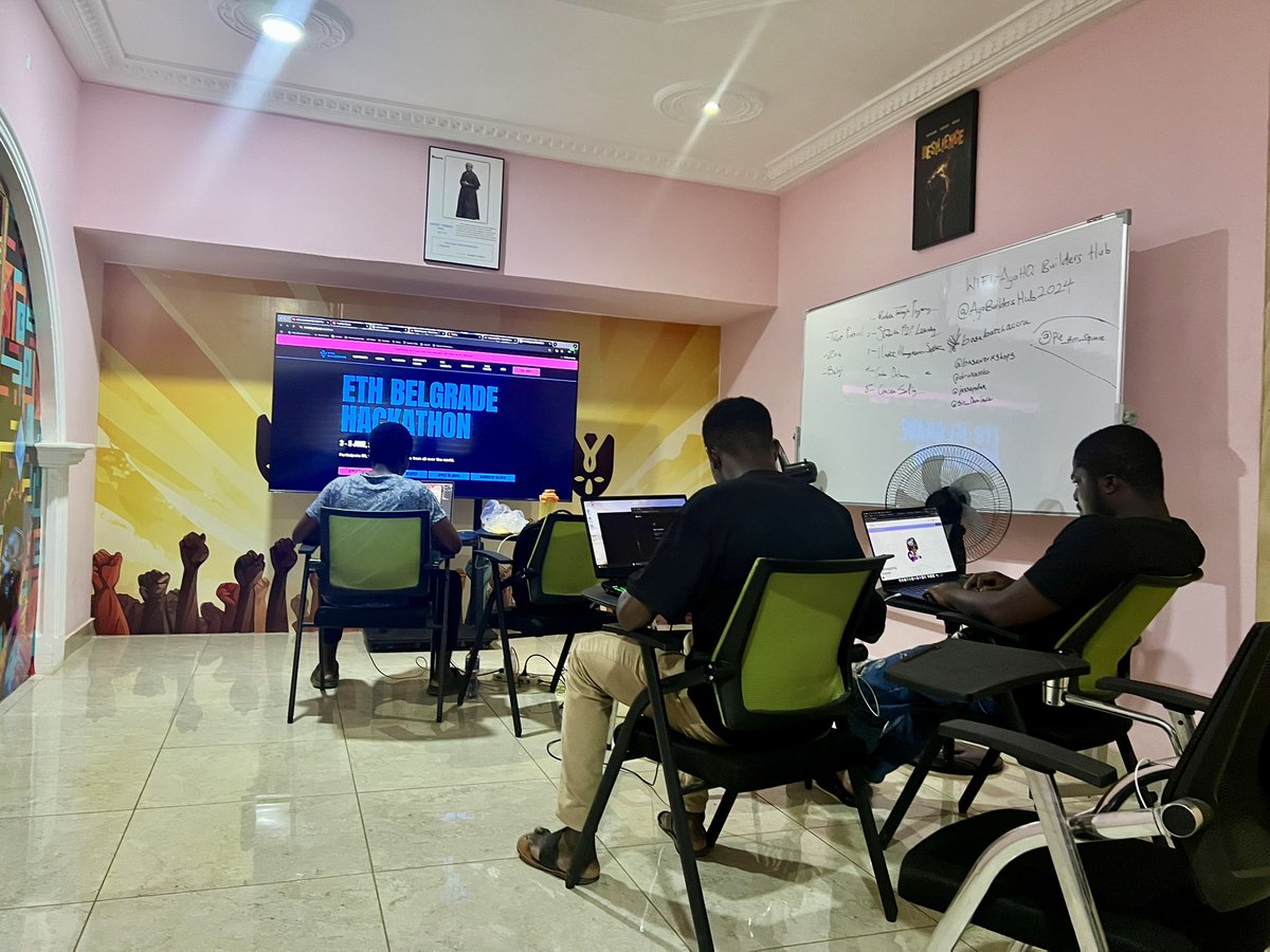 WikicatStalwart's tweet photo. Builders in Africa are in! 

Thanks to @LiskAfrica , developers in Accra are hacking remotely for @ethbelgrade from the @LiskHQ x @ayahq_ Builders  Hub 🇬🇭.

The energy is high, the ideas are flowing, and Africa’s talent is showing up strong. 

Build Borderless. https://t.co/pa7NN37L9o