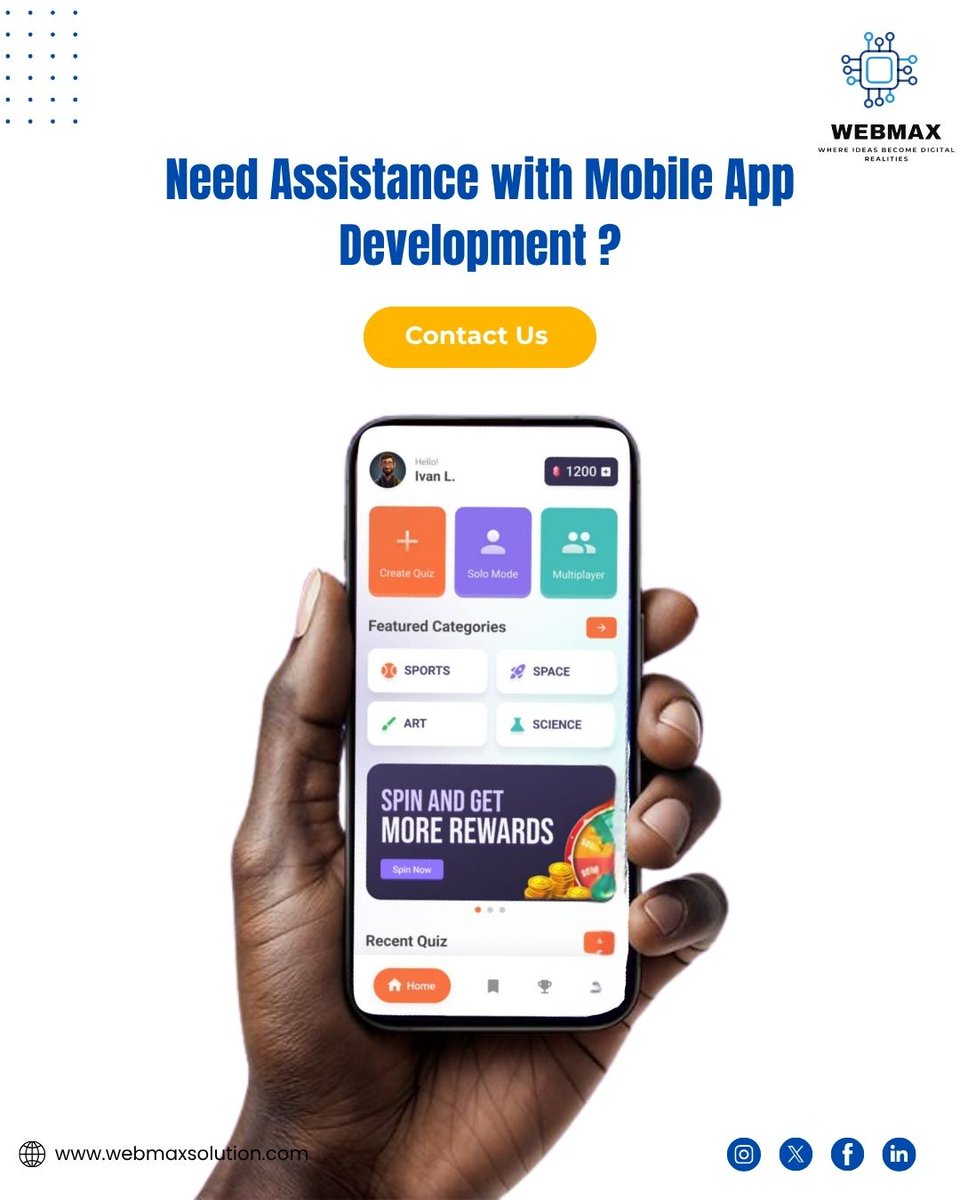 SolutionWe81133's tweet image. Looking to build a custom mobile app?

At Webmax, we design and develop innovative, efficient apps tailored to your business — from e-commerce to finance.

#AppDevelopment #WebmaxSolutions #CustomApps #MobileTech #BusinessGrowth