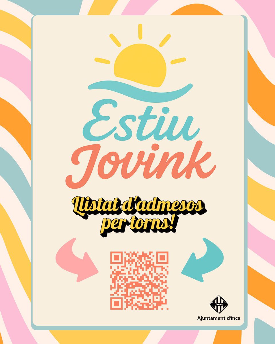 📢 Ja tenim el llistat d’admesos per a JOVINK☀️!

🗓️ En els pròxims dies ens posarem en contacte amb vosaltres per donar-vos cita per venir a fer efectiva la inscripció, el pagament dels torns i de l’assegurança.

📲 Estigueu atents/es al mòbil!
Ens veiem ben aviat! 💥🔥