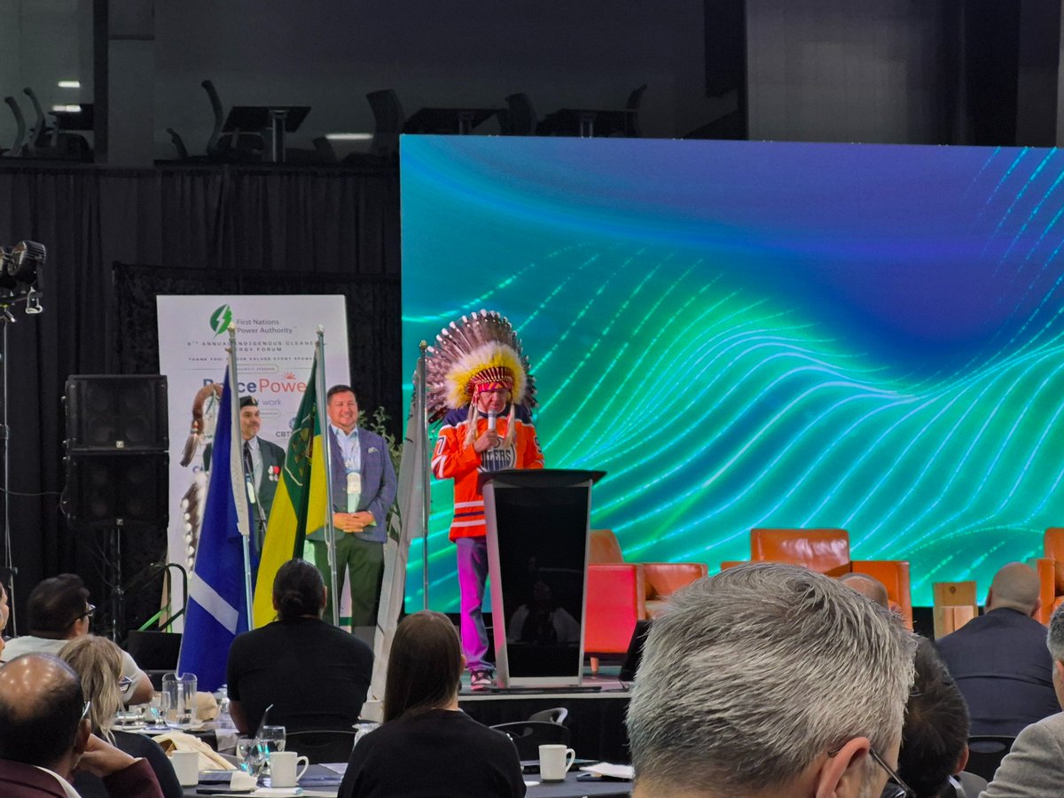 ShannonAJ1's tweet image. At the opening of @FNPower 9th Cleaner Energy Conference - big topics are food security, Energy security, economic security - and how they come together to advance self-determination and better lives.
An exciting kick-off! Congratulations Guy Lonechild and team!!